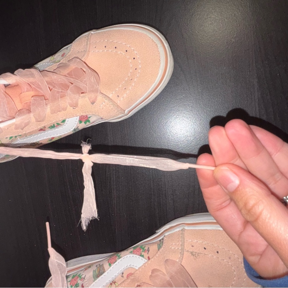 Girls Vans Size 2 Frog FrolicTropical Peach - Picture 6 of 6